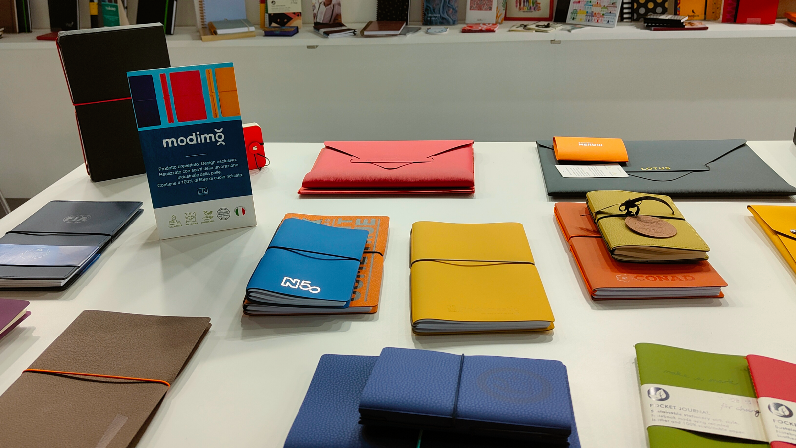 <p>Giuseppe Di Natale's notebooks and diaries are all eco-friendly: fibres made out of dried grass, cotton and food waste (kiwi, cherries, coffee, etc.) and reclaimed leather</p>
